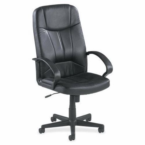 Lorell Executive High-Back Chair,26&#034;x29-1/2&#034;x49-13/16&#034;,Black Lthr. (LLR60120)