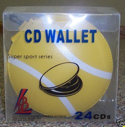 5 24-CD/DVD CAPACITY SPORTS LEATHERETTE WALLET-TENNIS
