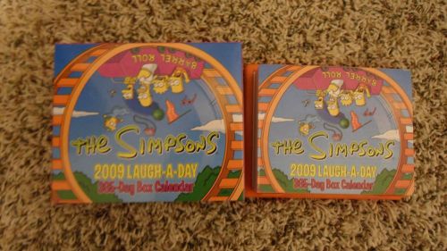 The Simpsons 2009 Laugh A Day Box Calendar Opened but unused LOOK SALE BARGAIN!!