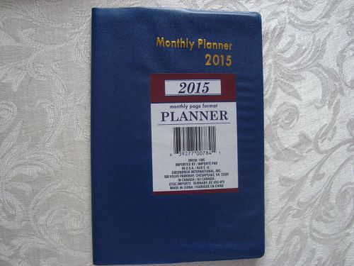 New Blue 2015 Monthly Planner Daily Appointment Book Meetings School Doctors  b