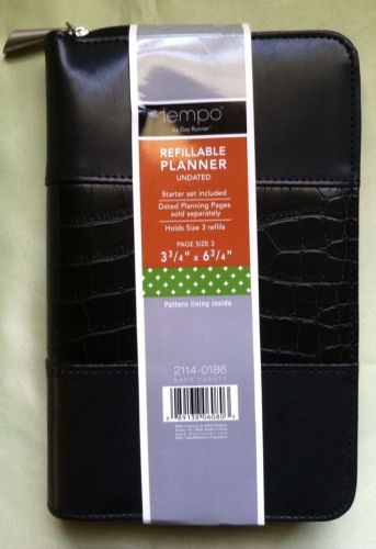 Tempo by Day Runner Refillable Planner  Undated--Starter Set Included--Black