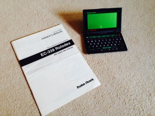 Vintage Radio Shack Rolodex 64K Pocket Data Dictionary EC-339 with manual