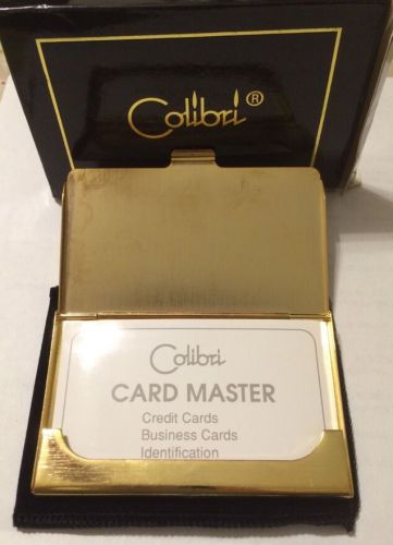 Colibri Gold Pocket Metal Business ID Credit Card Holder Case Wallet