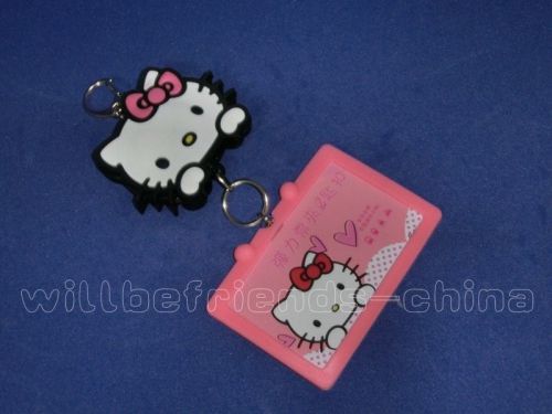 Hello Kitty Can-stretch Key Ring Keychain IC ID Card Holder Skin Cover Bag Charm