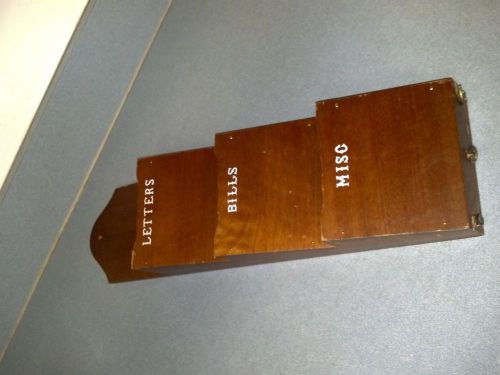 Vintage,wooden,wood,nice,patina,mail.letter,bill,wall,mount,organizer,holder, for sale