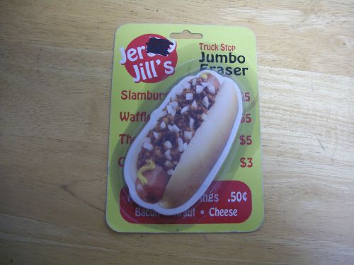 Jersey jill truck stop hot dog novelty jumbo eraser school supply desk accessory for sale