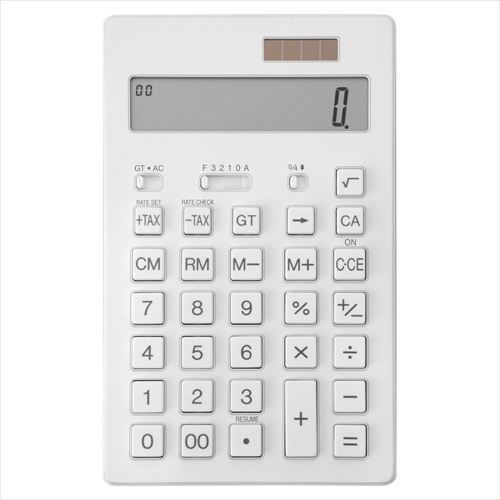 MUJI Moma Calculator 12 digit white 108?x173?x12mm from Japan New