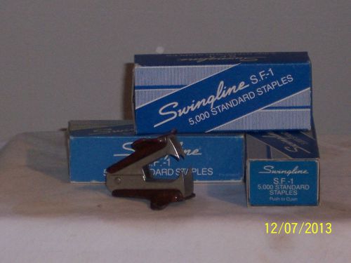 SWINGLINE / SF-1 Staples / 3 boxes of 5,000 +  Vintage staple puller