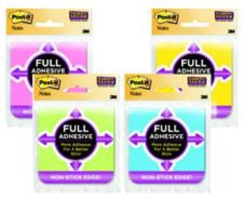 Post-it Super Sticky Full Adhesive Post-it Notes 3 x 3 Assorted Brights