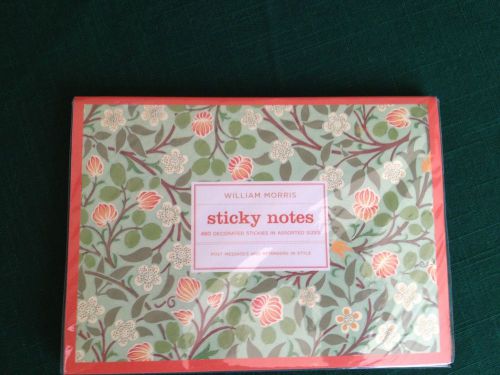 STICKY NOTES by WILLIAM MORRIS CLOVER PATTERN  480 TOTAL NOTES NEW