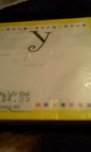 Y initial 90 count sticky notes 4x4 new