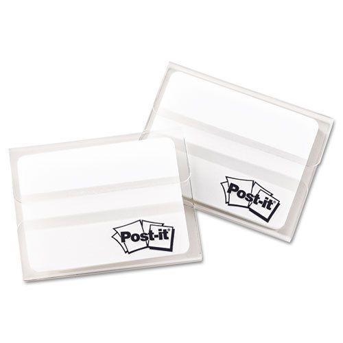 Durable File Tabs, 2 x 1 1/2, White, 50/Pack