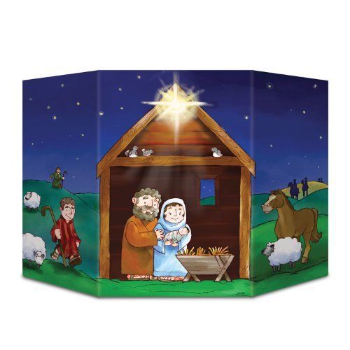 Beistle 1-pack nativity stand-up  3-feet 1-inch by 25-inch for sale
