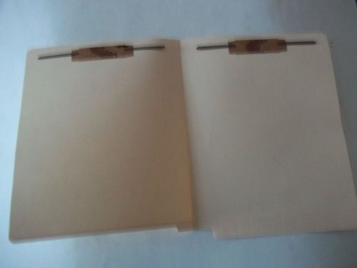 S13641, 50-Reinforced End Tab, Manilla File Folders, Letter Size, Two Fasteners