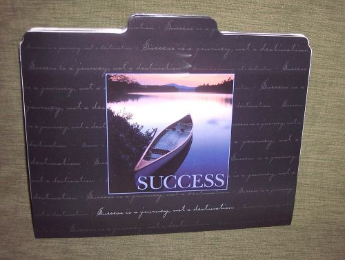 Success file folder -sunset in the lake canoe design:11-1/2&#034; x 9-1/2&#034; =six -new for sale