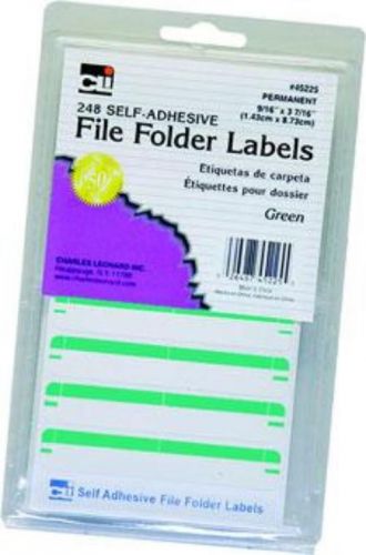 Charles Leonard Labels File Folder 9/16&#039;&#039; x 3-7/16&#039;&#039; Green