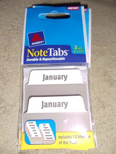 AVERY NOTE TABS 12 MONTHS OF THE YEAR 16304 LOT OF 2