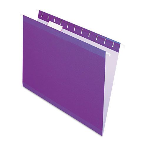 Reinforced hanging folders, 1/5 tab, letter, violet, 25/box for sale