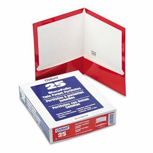 Oxford Gloss Paper Folders, 100-Sheet Capacity, Red, 25 per Box (OXF51711)