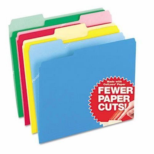 Pendaflex CutLess File Folders, 1/3 Cut Top Tab, Assorted, 100/Box (PFX48440)
