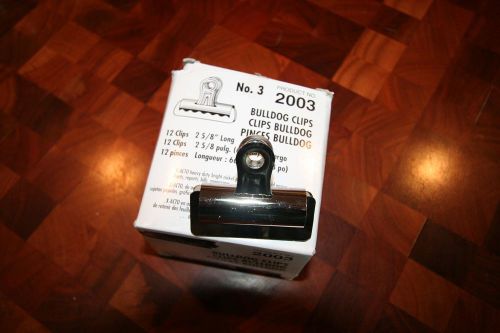 Elmer&#039;s Boston Bulldog Clips - #3 - 12 / Box - Silver (2003)