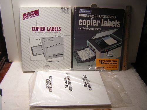 AN ASSORTED LOT OF 250 SHEETS SELF STICKING COPIER LABELS.