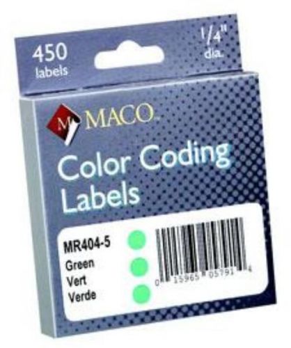 Chartpak Color Coding Labels 1/4&#039;&#039; Diameter Permanent 450 Count Green