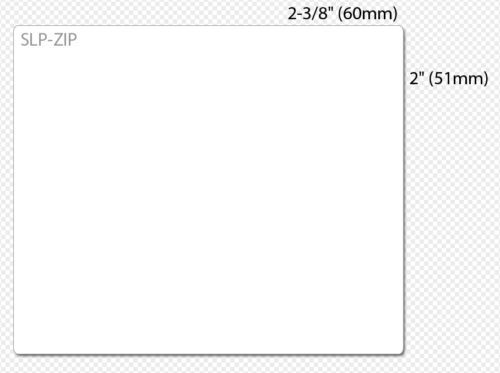 Seiko zip label - 2.37&#034; width x 2&#034; length - 190/roll - 1 / box (slpzip) for sale