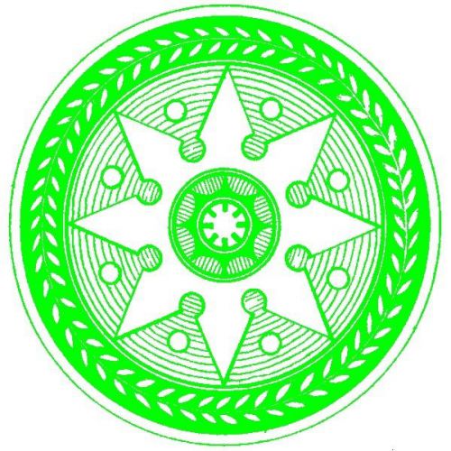 30 Custom Green Ornamental Medallion Personalized Address Labels