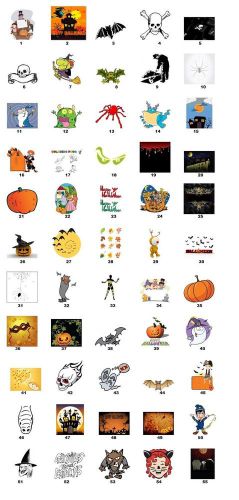 30 Personalized Return Address Labels Cartoon Halloween (H9)