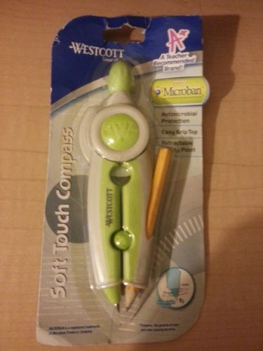 Westcott soft touch school compass with microban protection new for sale