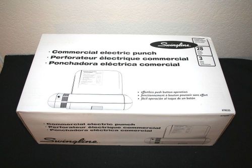 Swingline Commercial 2 Hole Electric Paper Punch 28 Sheet 74532