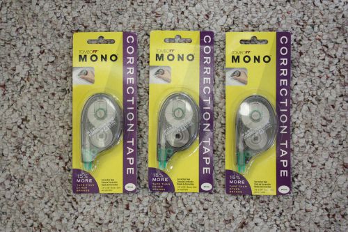 New in Pack (3 Packs) Genuine Tombow Original White Correction Tape 4mmx10mm