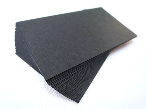 100 BLACK Blank Business Cards 80 lb. Cover 89mm x 52mm- 3.5 x 2