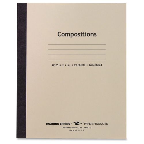 Roaring spring composition book - 20 sheet - 15lb - wide ruled - 8.5&#034; x (77340) for sale