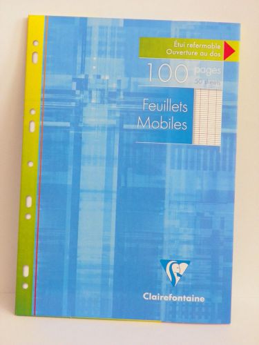 CLAIREFONTAINE  SHEETS REFILL NOTEBOOK A4 50 SHEETS PERFORATED FRENCH SEYES