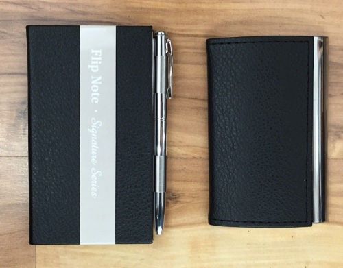 Wellspring Flip Note w/Pen &amp; Coordinating Card Case - Signature Series - Black