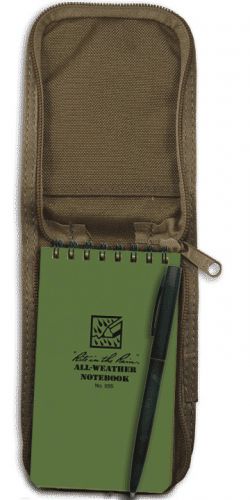 Rite in the rain 3&#034;x5&#034; notebook cover kit w/ pen green for sale