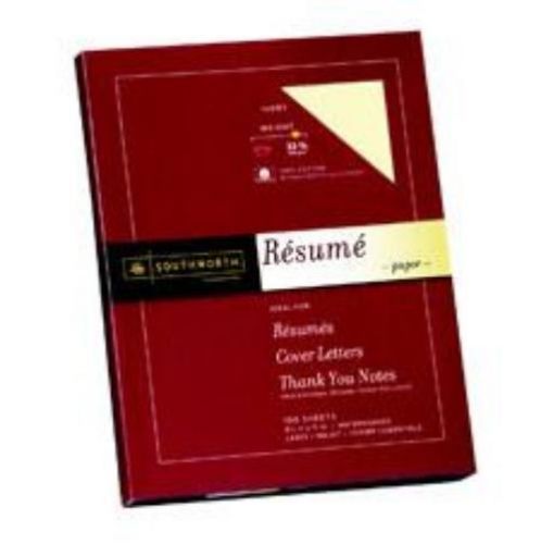 Southworth exceptional resume paper - 32 lb. premium weight 100 count ivory for sale