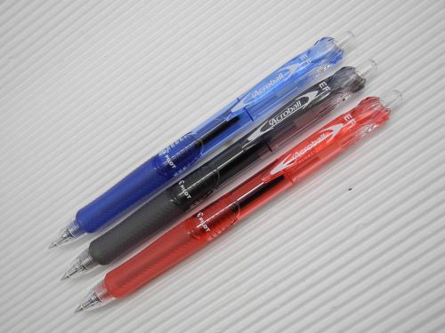Red x4,Black x4,Blue x4 Pilot Acroball 0.5mm extra fine ball point pen(Japan)