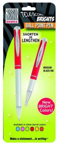 Zebra Tele-Scopic Brights Ball Point 1.0mm Black Ink Assorted 2 Count