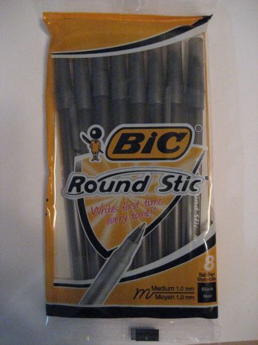 Bic pens  new  *back to school supplies* 8 black medium ball point pens for sale