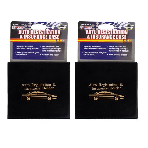 Sterling Auto Registration and Insurance Case, 2 Pack, Black (CP040)