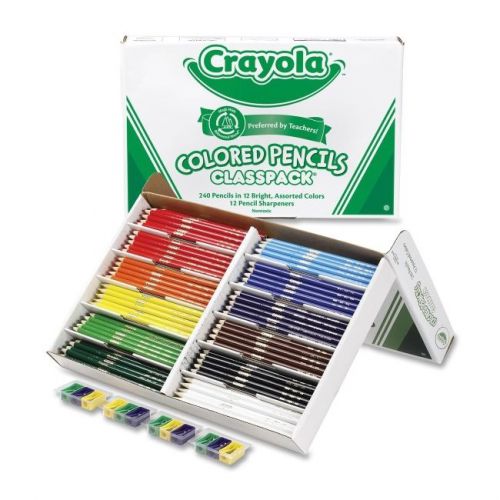 New ! 240PK Crayola Colored Woodcase Pencil Classpack - CYO688024 688024