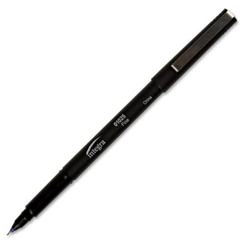 Integra Liquid Ink Pen - 1 Mm Pen Point Size - Blue Ink - Black (ita01025)