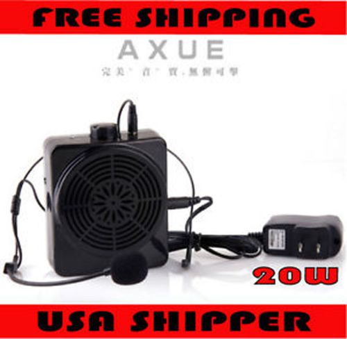 PORTABLE RECHARGEABLE VOICE AMPLIFIER WITH HEADSET - (20W BLACK)