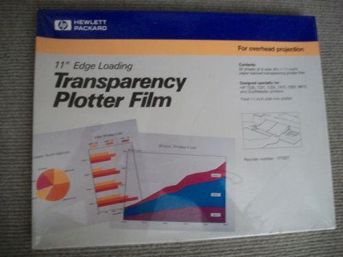 HP TRANSPARENCY PLOTTER FILM  For  OverHead Projections 11&#034; EDGE LOADING 17702T