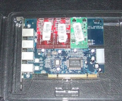 Digium Quad TDM Wildcard PCI TDM400P with 2 X100M FXOs and 1 S110M