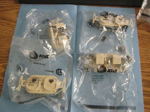 Lot of AT&amp;T  Duiplex Telephone Jack, P/N: 103985354.  Qty. 4.  New Old Stock &lt;