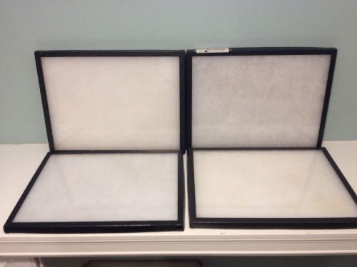 Lot of 4 12&#034; x 16&#034; dealer jewelry collector display cases flea market trade show for sale